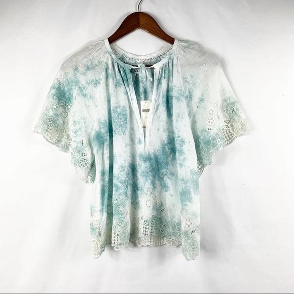 Anthropologie Tops - ANTHROPOLOGIE Tie Dye Short Sleeve Blouse NWT in Size XS
